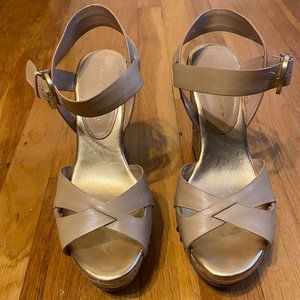 Ivanka Trump Tan Cork Wedge